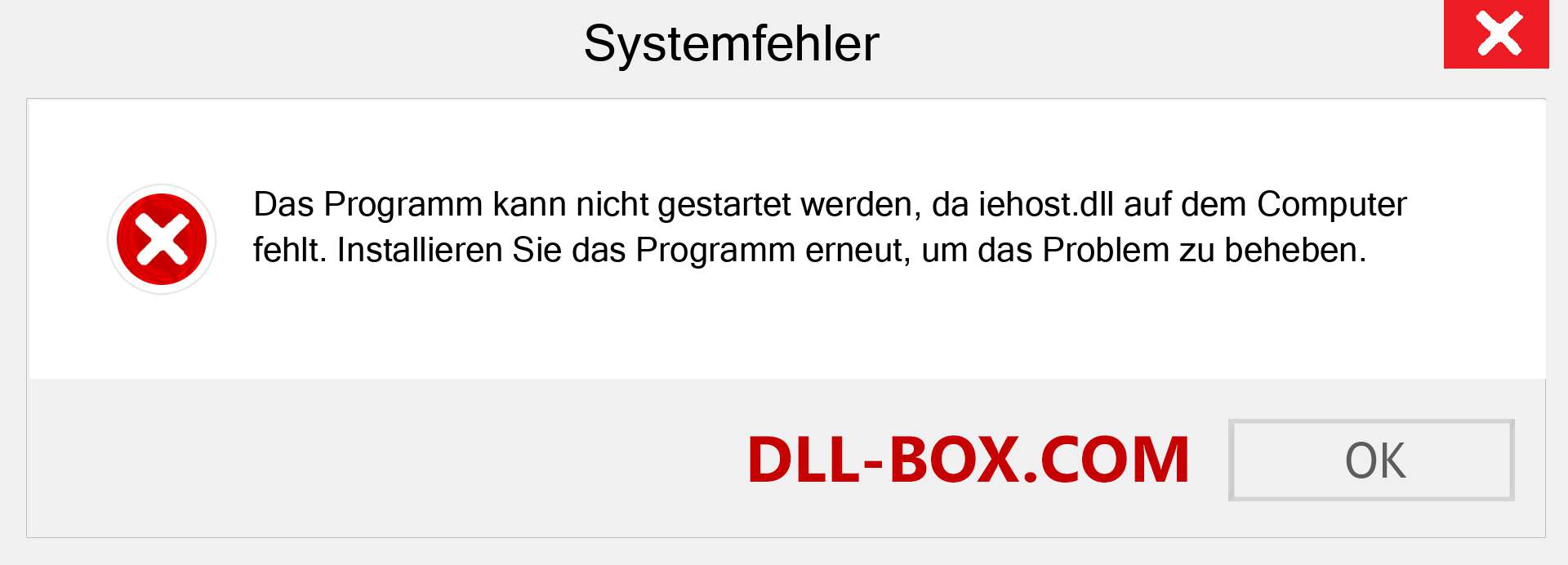 iehost.dll-Datei fehlt?. Download für Windows 7, 8, 10 - Fix iehost dll Missing Error unter Windows, Fotos, Bildern